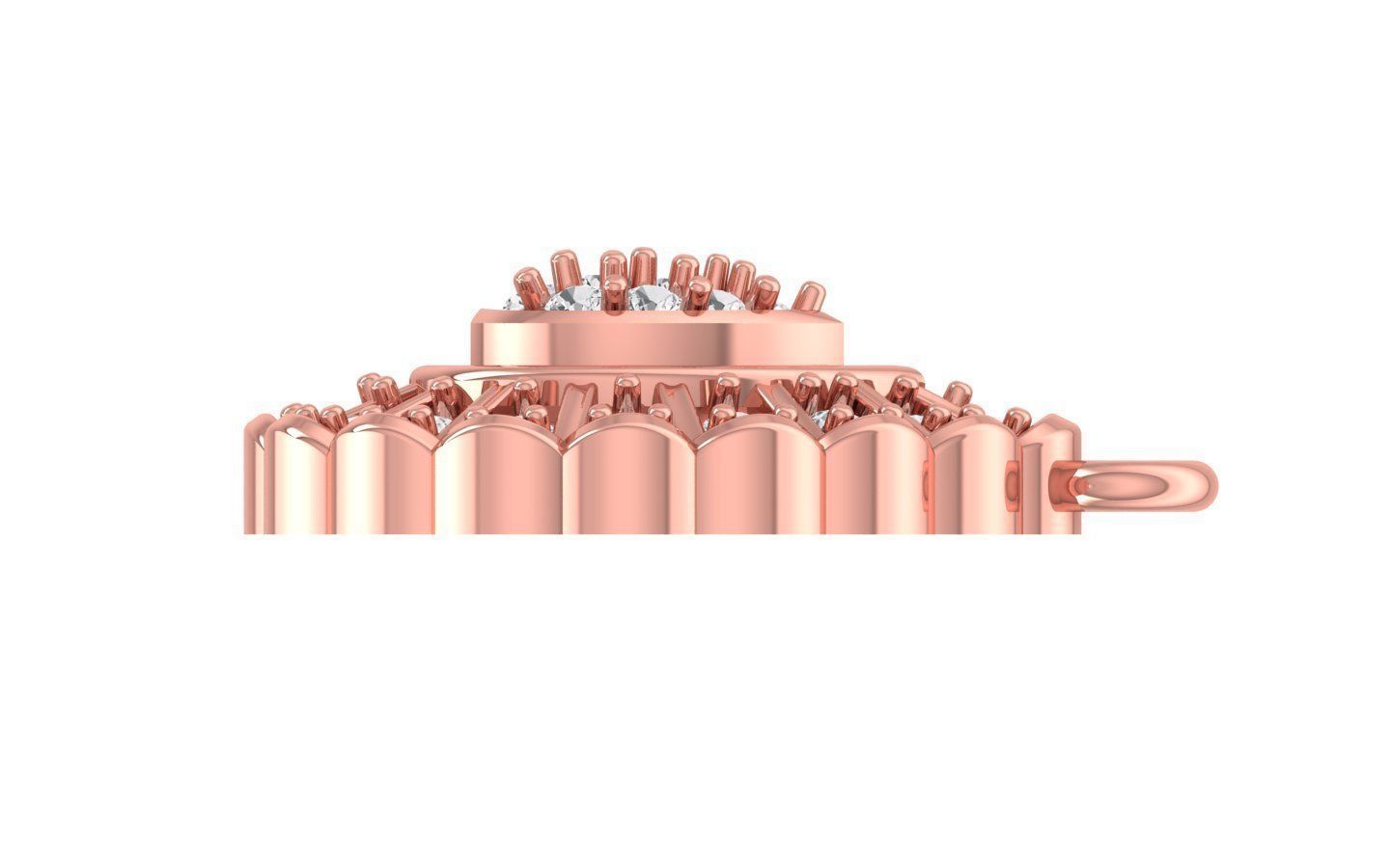 Solitaire Women Pendant 3dm STL OBJ FBX Render Details 3D print model_2