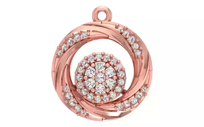 Solitaire Women Pendant 3dm STL OBJ FBX Render Details 3D print model