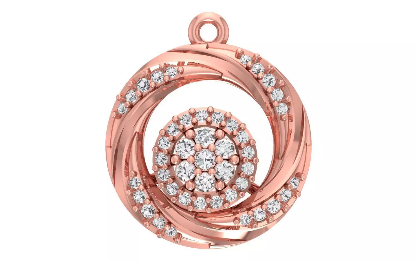 Solitaire Women Pendant 3dm STL OBJ FBX Render Details 3D print model_0