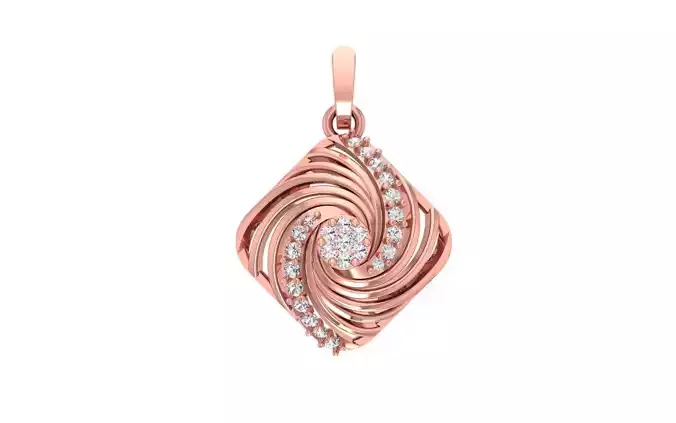 Solitaire Women Pendant 3dm STL OBJ FBX Render Details 3D print model