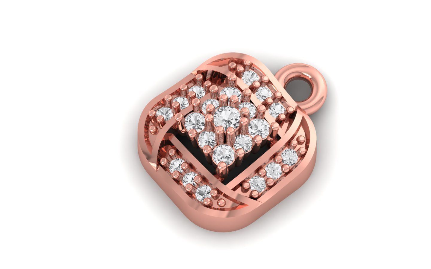 Solitaire Women Pendant 3dm STL OBJ FBX Render Details 3D print model_1