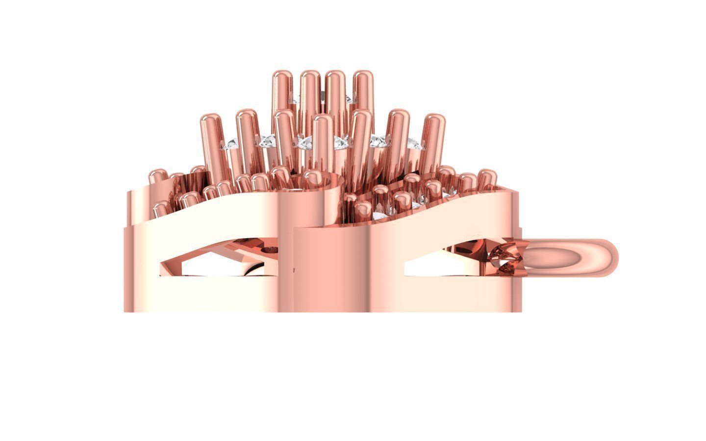 Solitaire Women Pendant 3dm STL OBJ FBX Render Details 3D print model_2