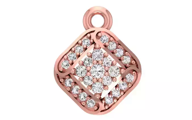 Solitaire Women Pendant 3dm STL OBJ FBX Render Details 3D print model