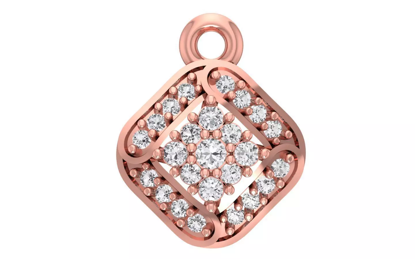 Solitaire Women Pendant 3dm STL OBJ FBX Render Details 3D print model_0