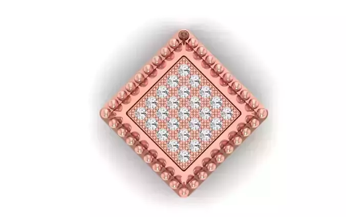 Solitaire Women Pendant 3dm STL OBJ FBX Render Details 3D print model