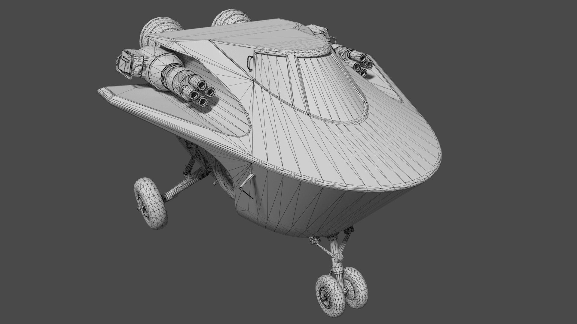 Cartoon Spacefighter 3D model_13