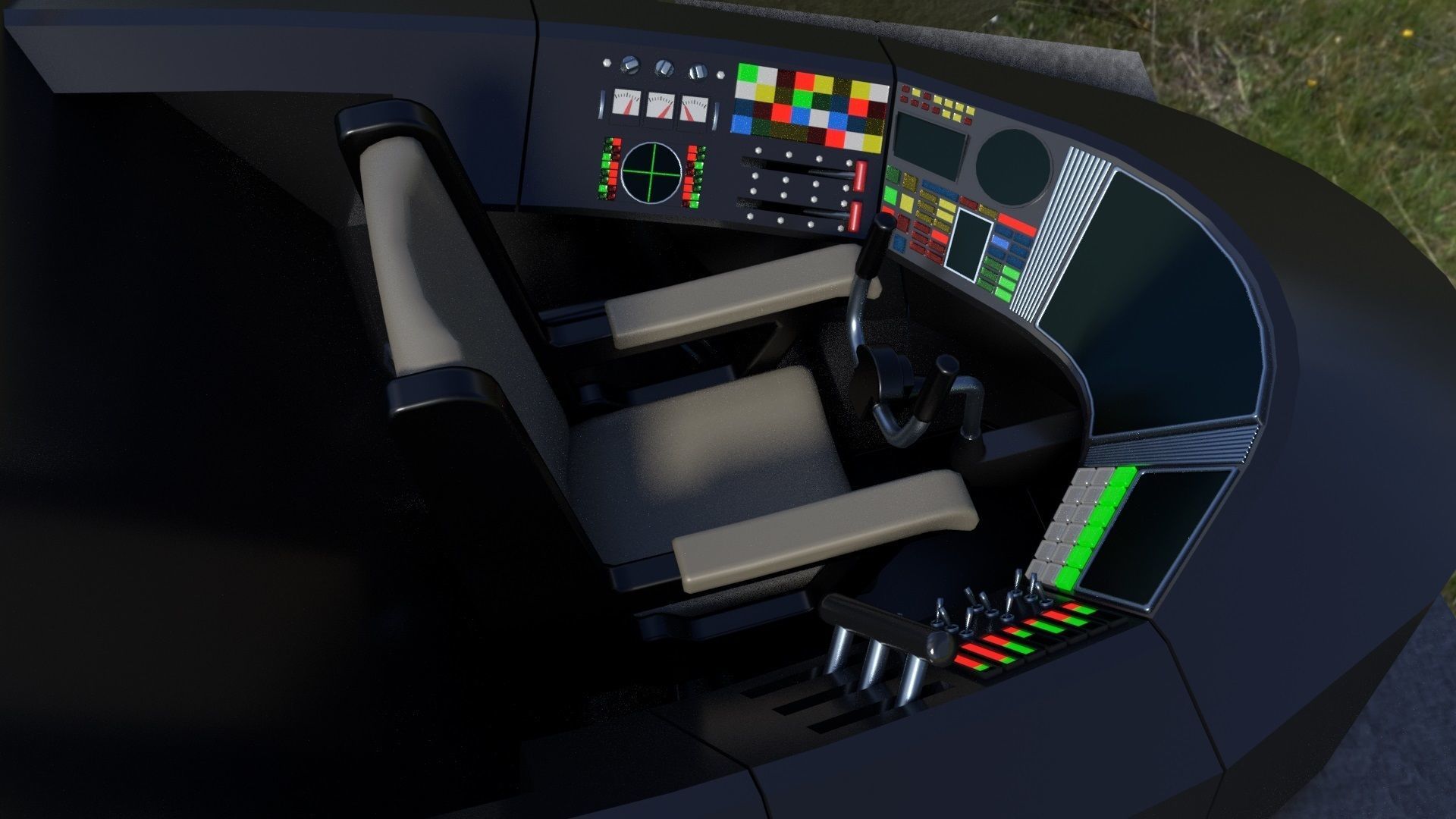 Cartoon Spacefighter 3D model_10