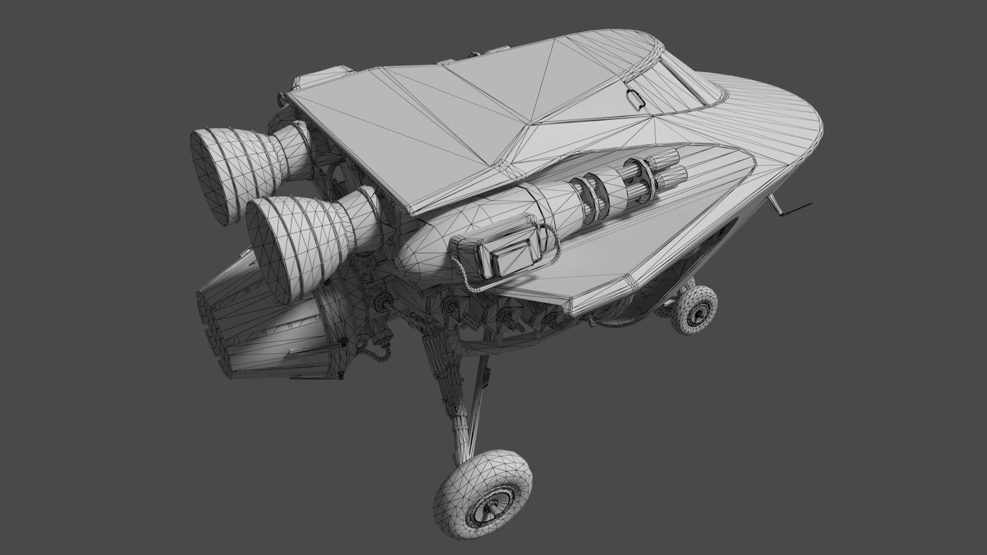 Cartoon Spacefighter 3D model_14