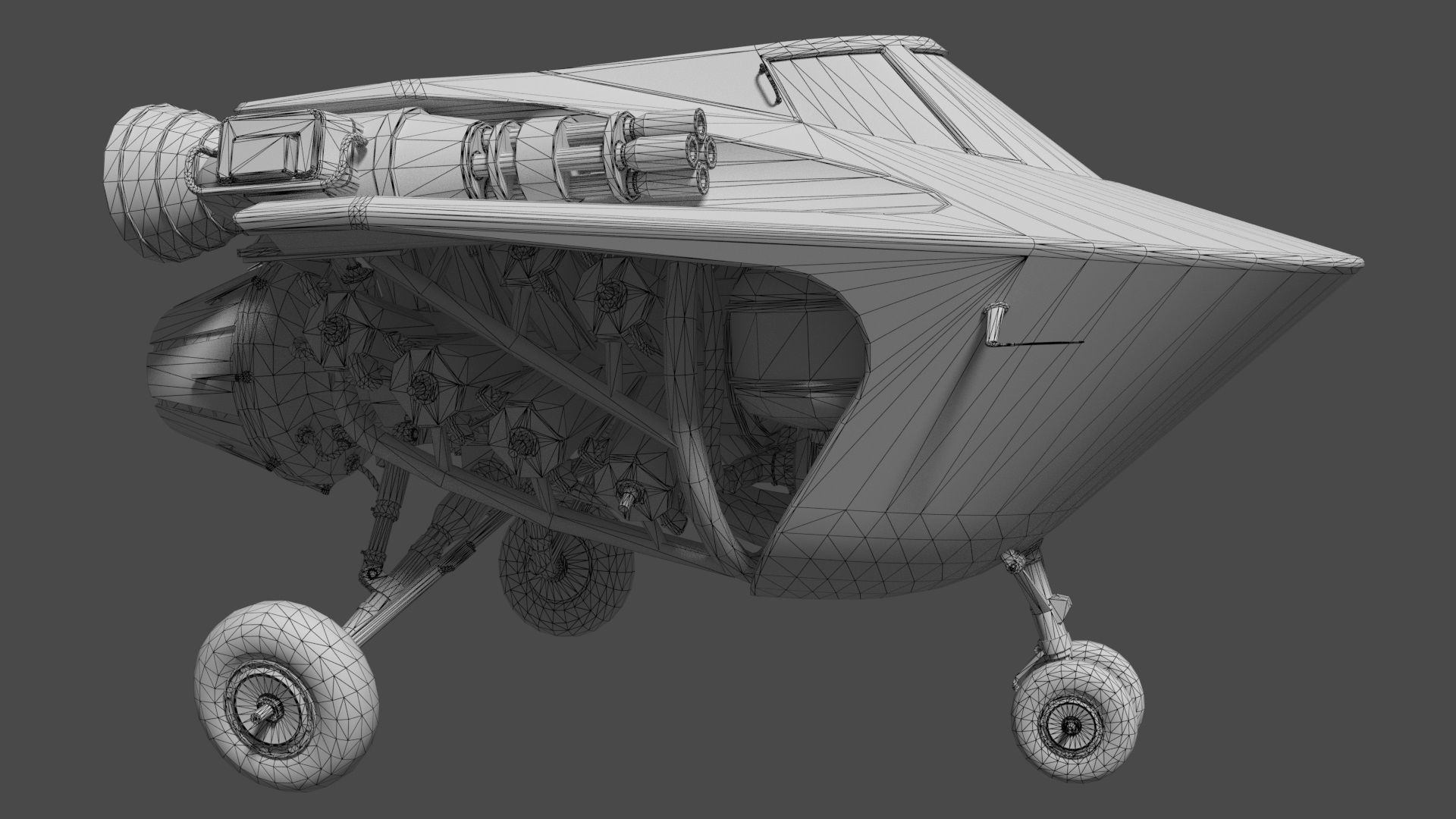 Cartoon Spacefighter 3D model_12