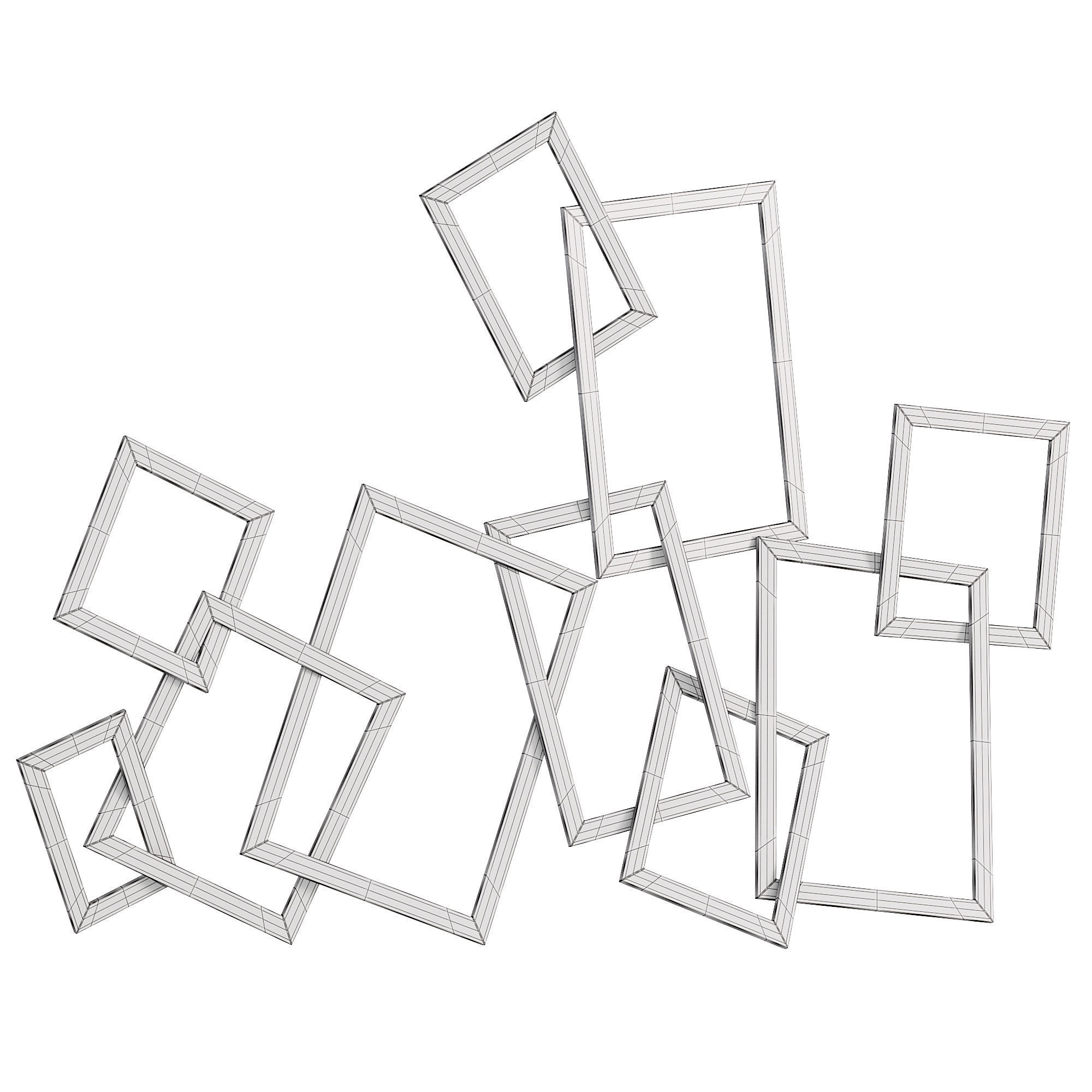 Cole Grey Metal Wall Decor 3D model_3