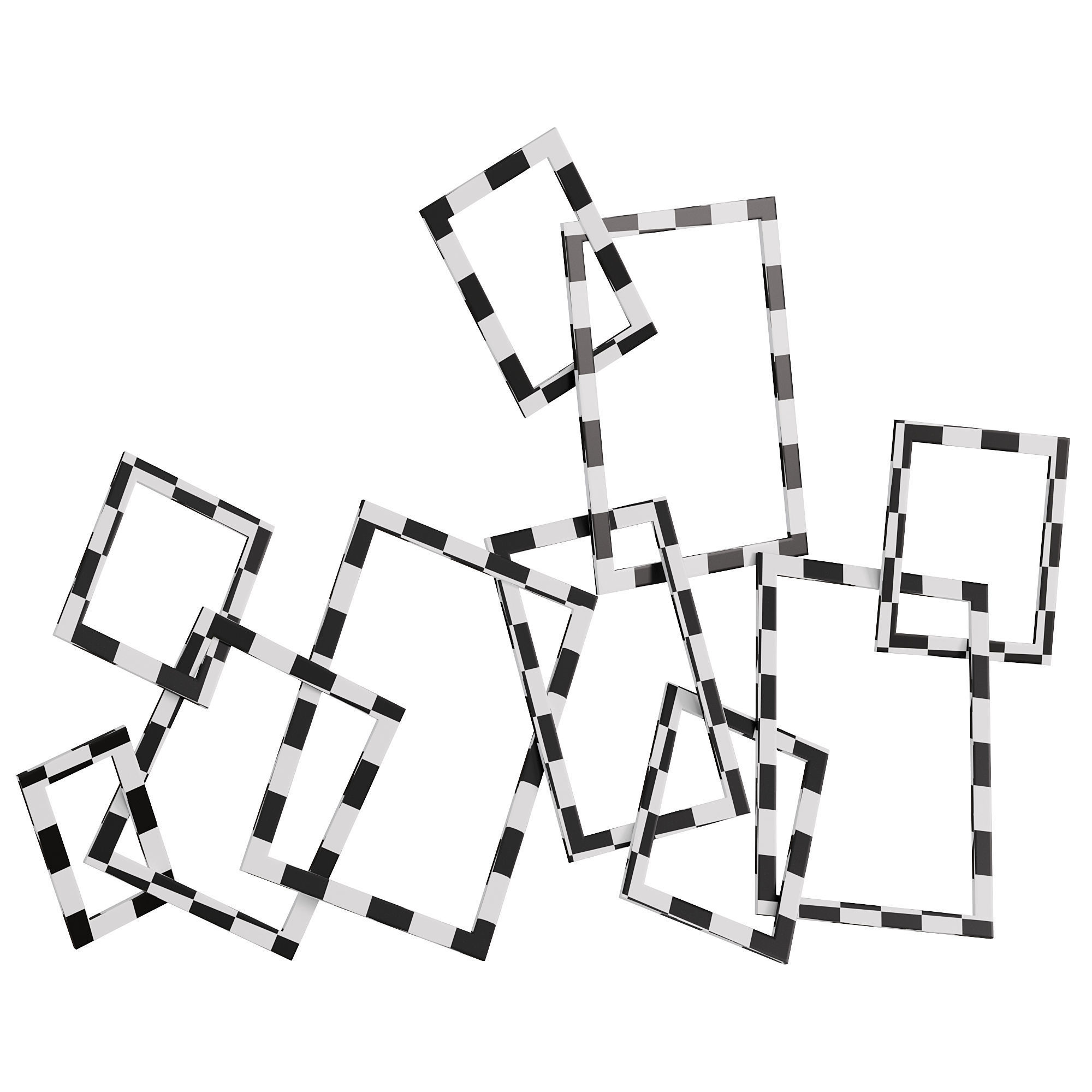 Cole Grey Metal Wall Decor 3D model_4