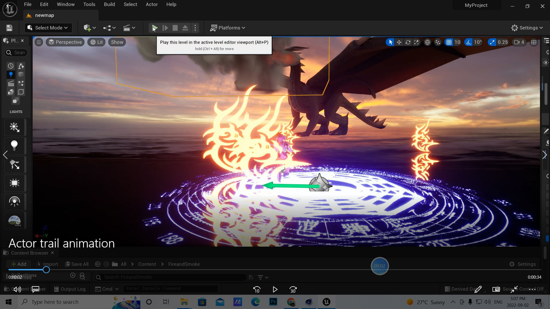 FX and Actor trail and dragon VFX animation Low-poly 3D model_2