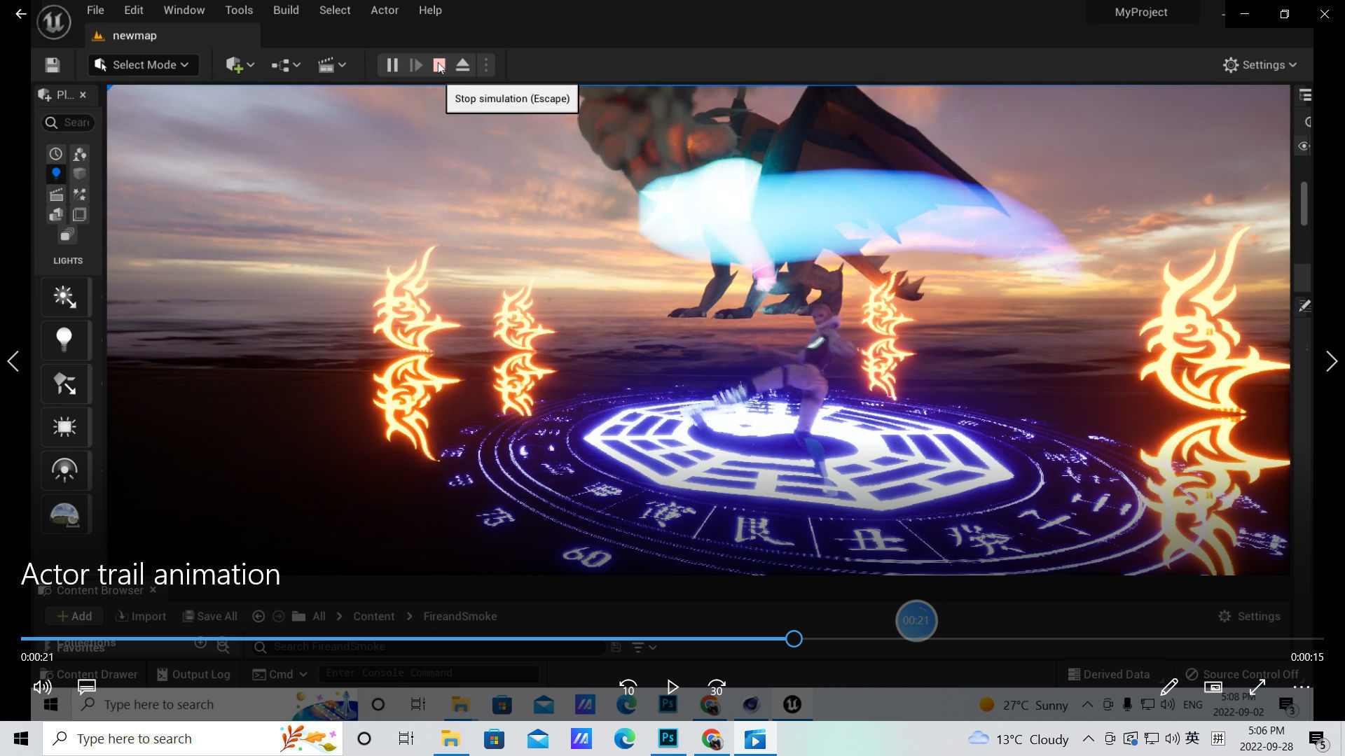 FX and Actor trail and dragon VFX animation Low-poly 3D model_4