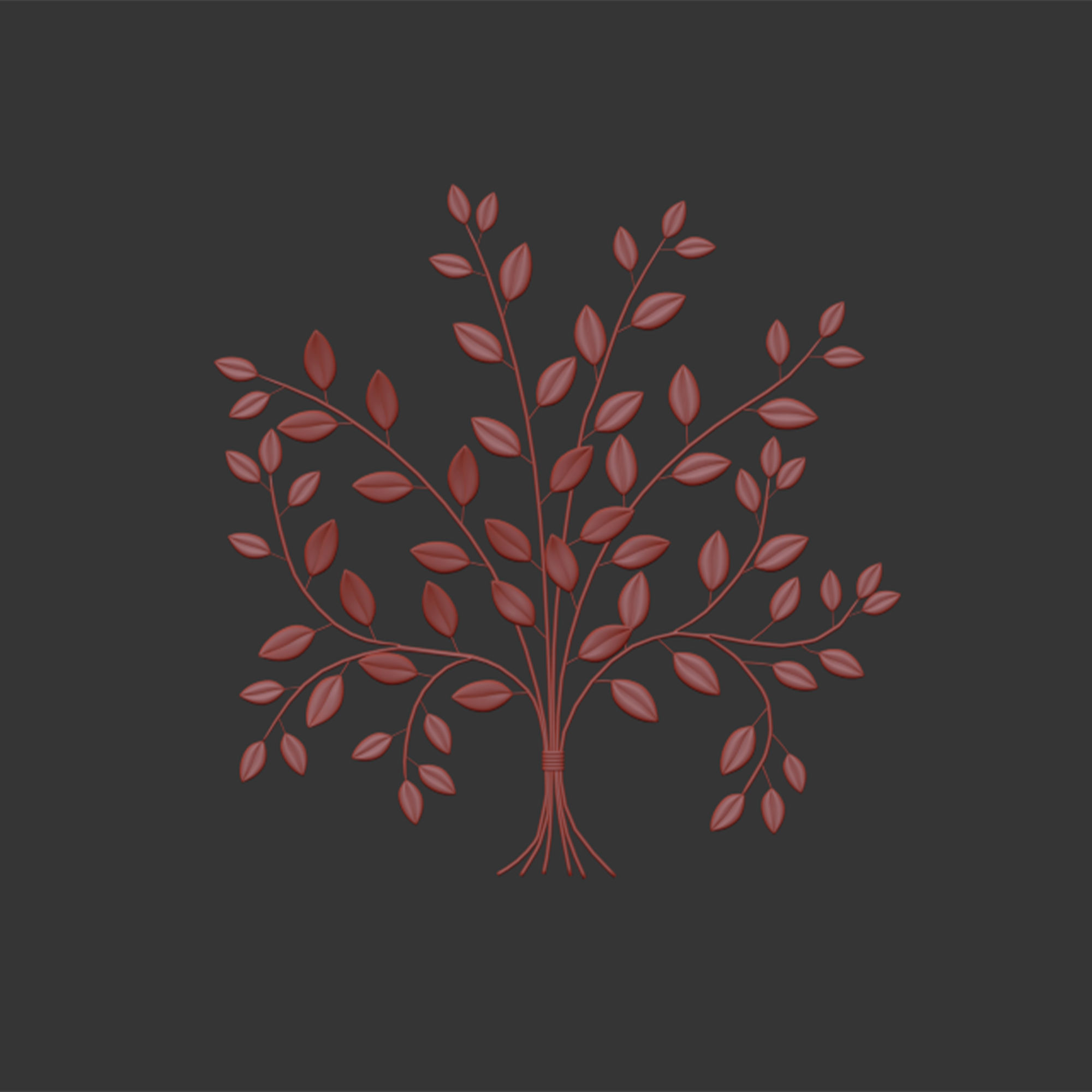 Red barrel studio tree of life wall decor 3D model_7