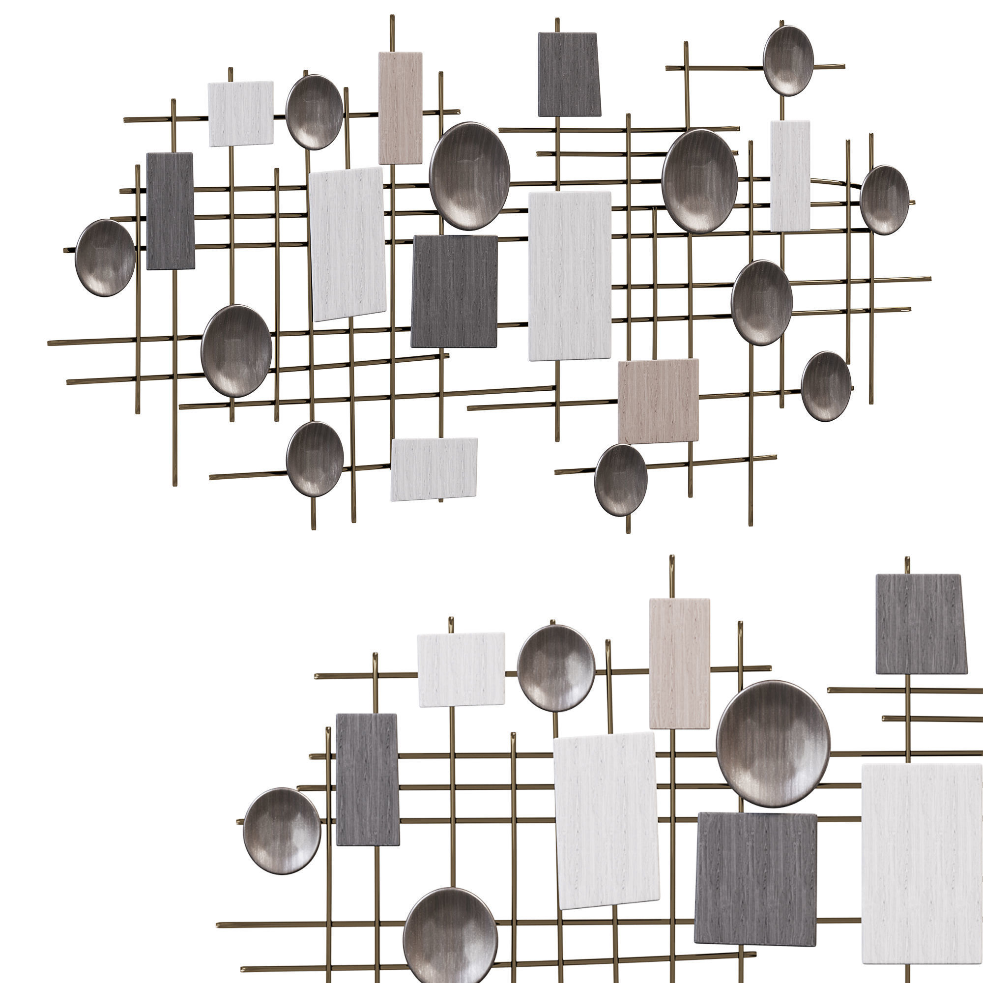 Corrigan studio large modern industrial wall decor 3D model_2