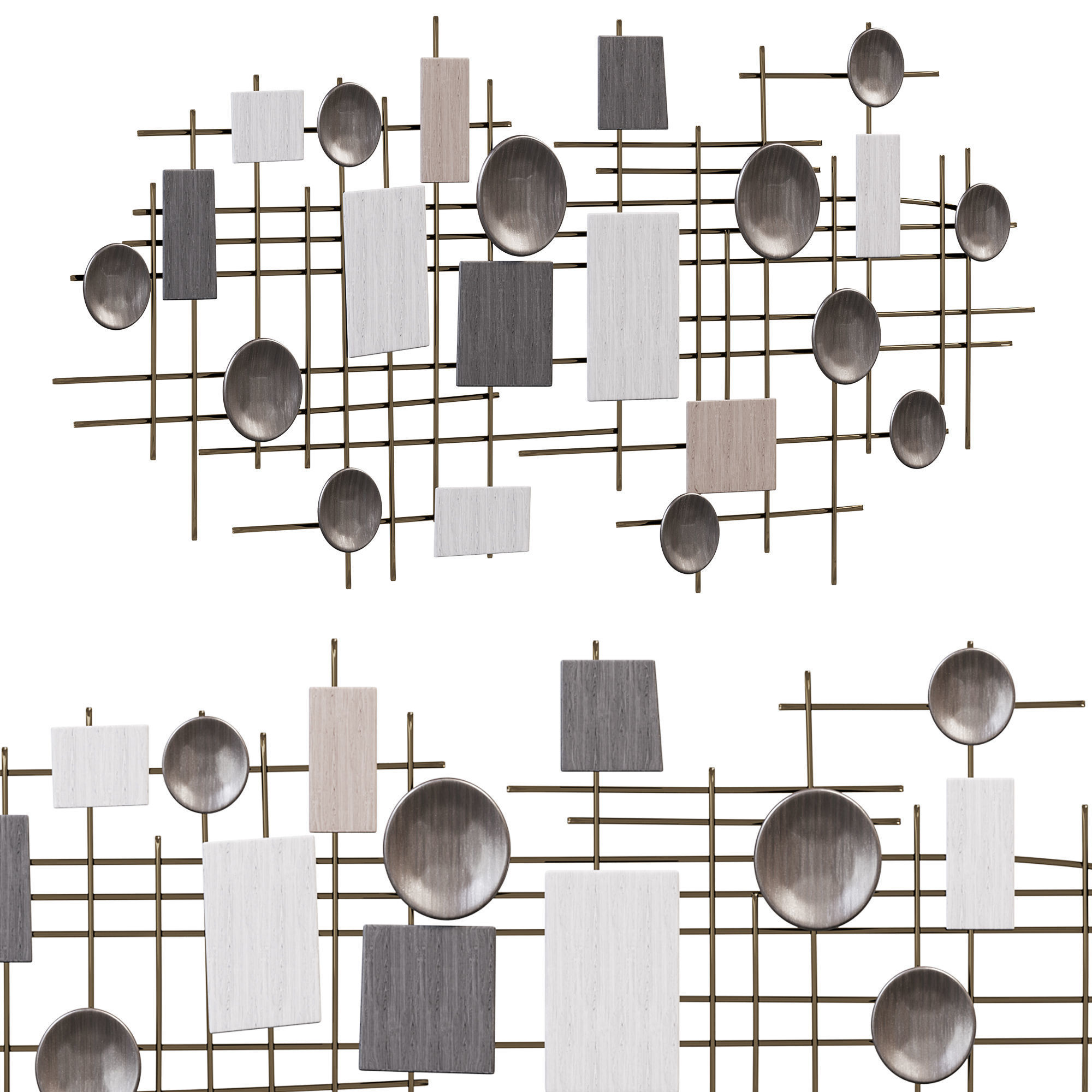 Corrigan studio large modern industrial wall decor 3D model_1
