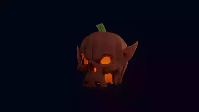 Pumpkin skull halloween
