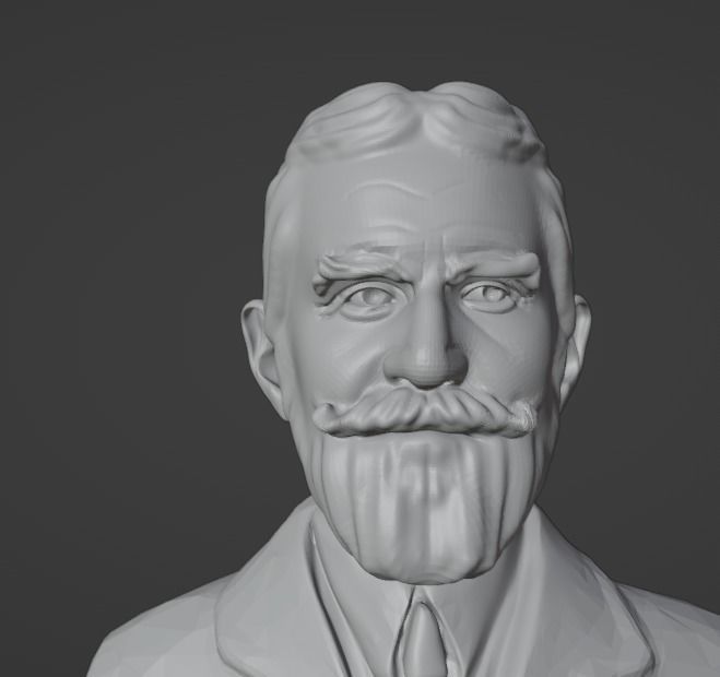 George Bernard Shaw 3D print model_11