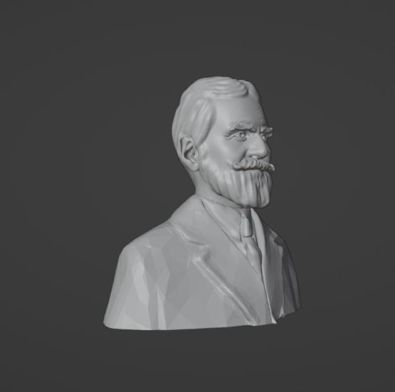 George Bernard Shaw 3D print model_3