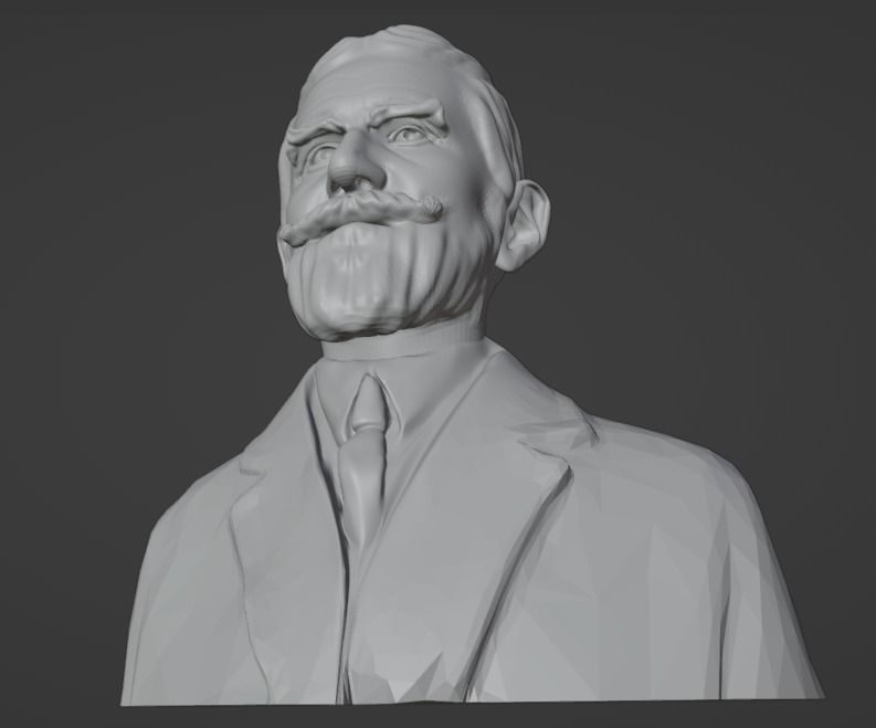 George Bernard Shaw 3D print model_16