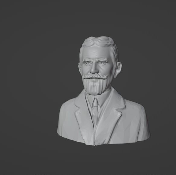 George Bernard Shaw 3D print model_9