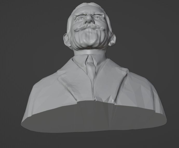 George Bernard Shaw 3D print model_2