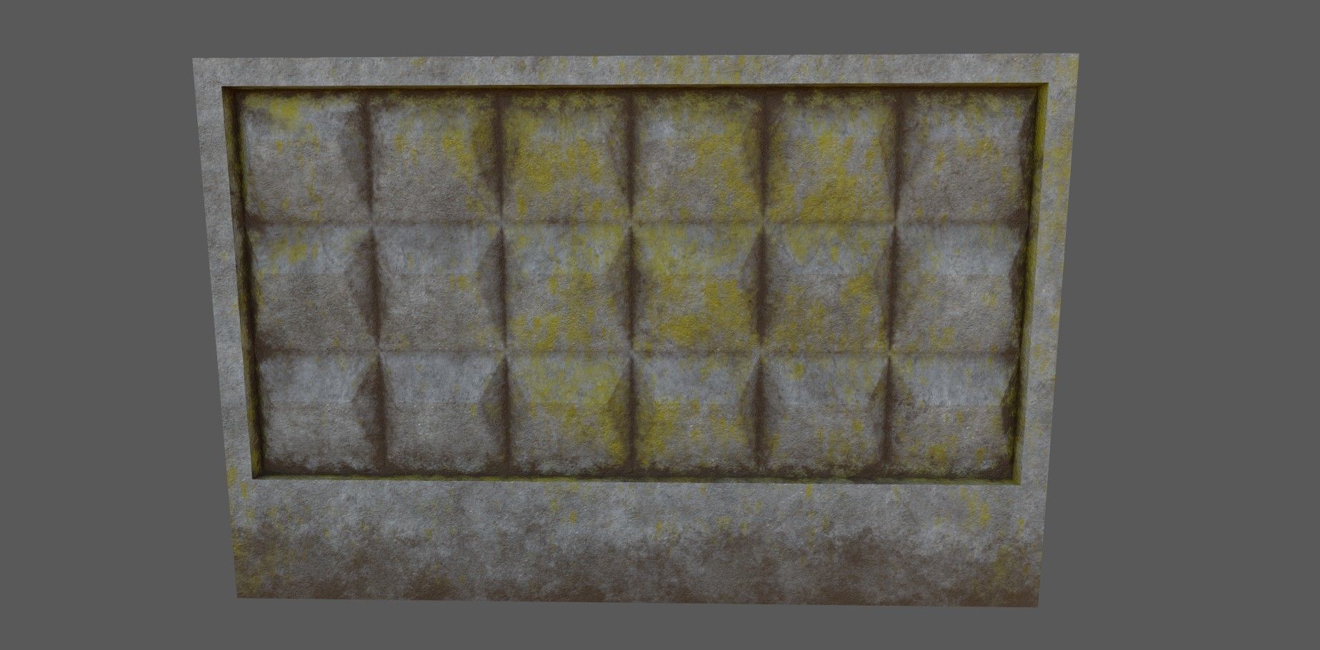 Old soviet factory fence Low-poly 3D model_3