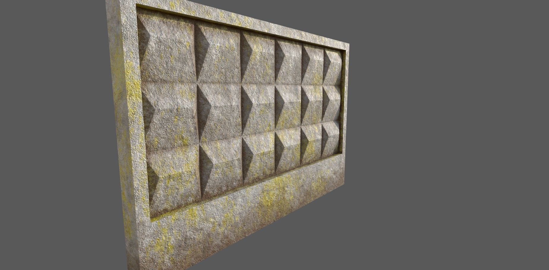 Old soviet factory fence Low-poly 3D model_2