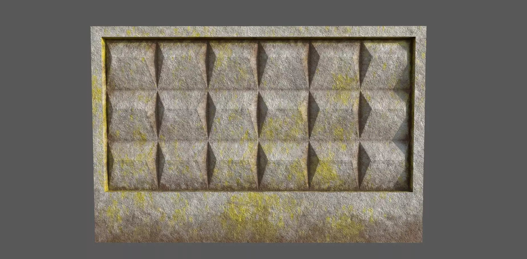 Old soviet factory fence Low-poly 3D model_0