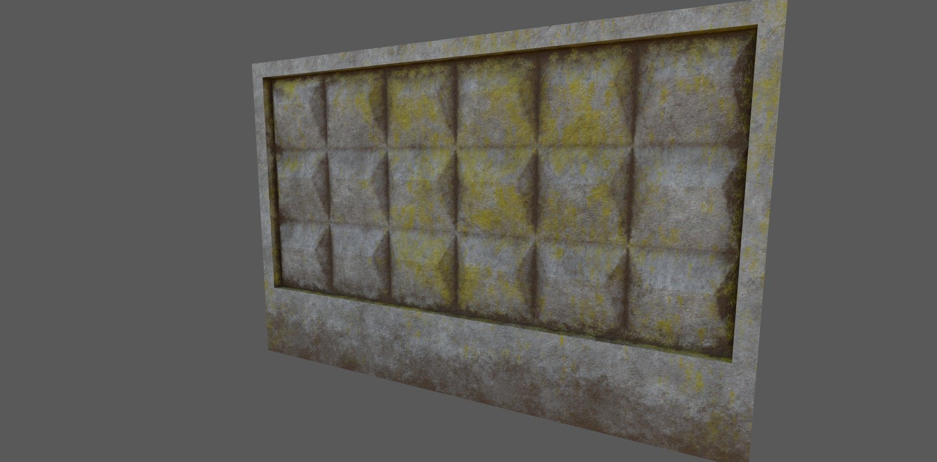 Old soviet factory fence Low-poly 3D model_4