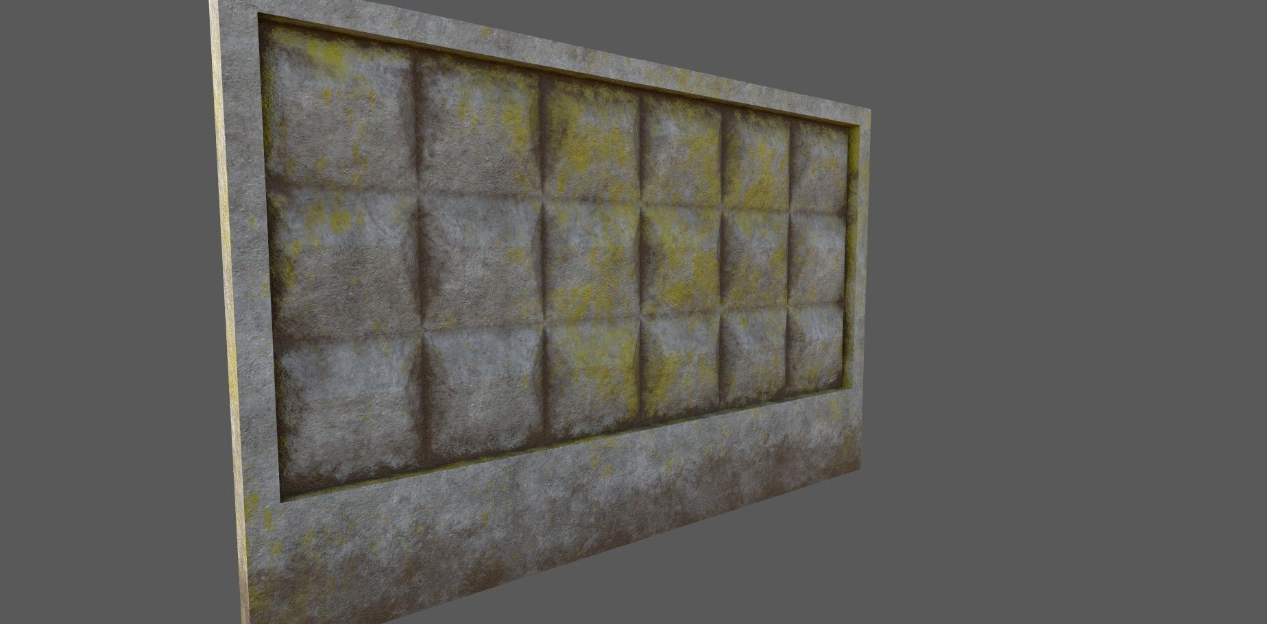 Old soviet factory fence Low-poly 3D model_5