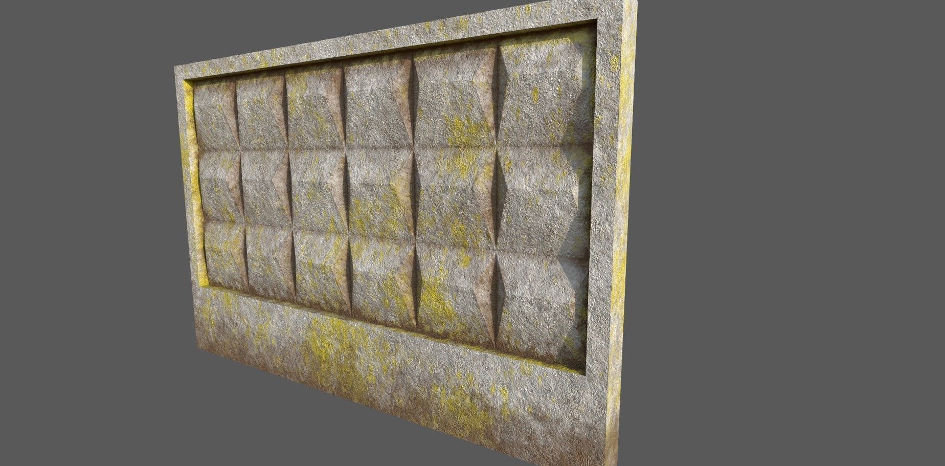 Old soviet factory fence Low-poly 3D model_1