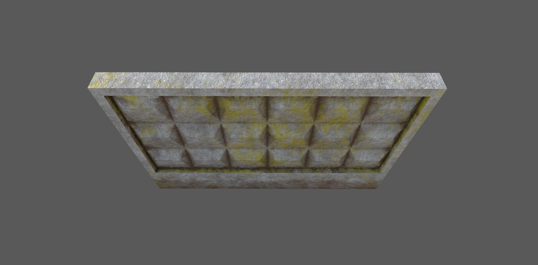 Old soviet factory fence Low-poly 3D model_6