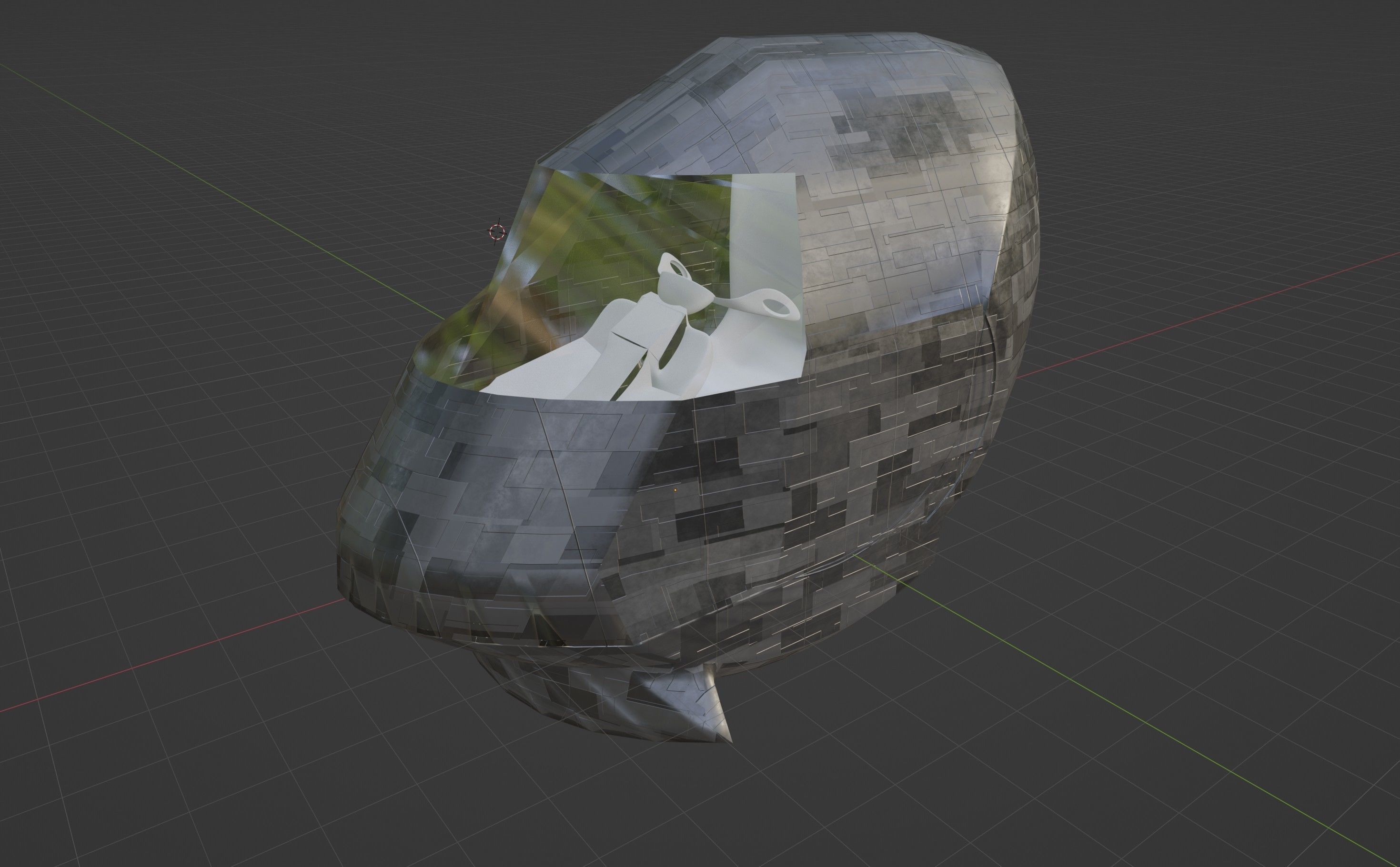 Flying transport of the future 3D model_1