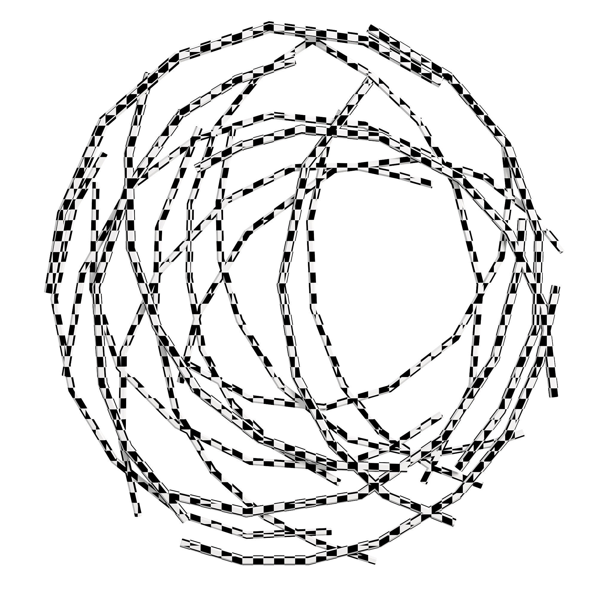 Mercury row abstract wall decor 3D model_4