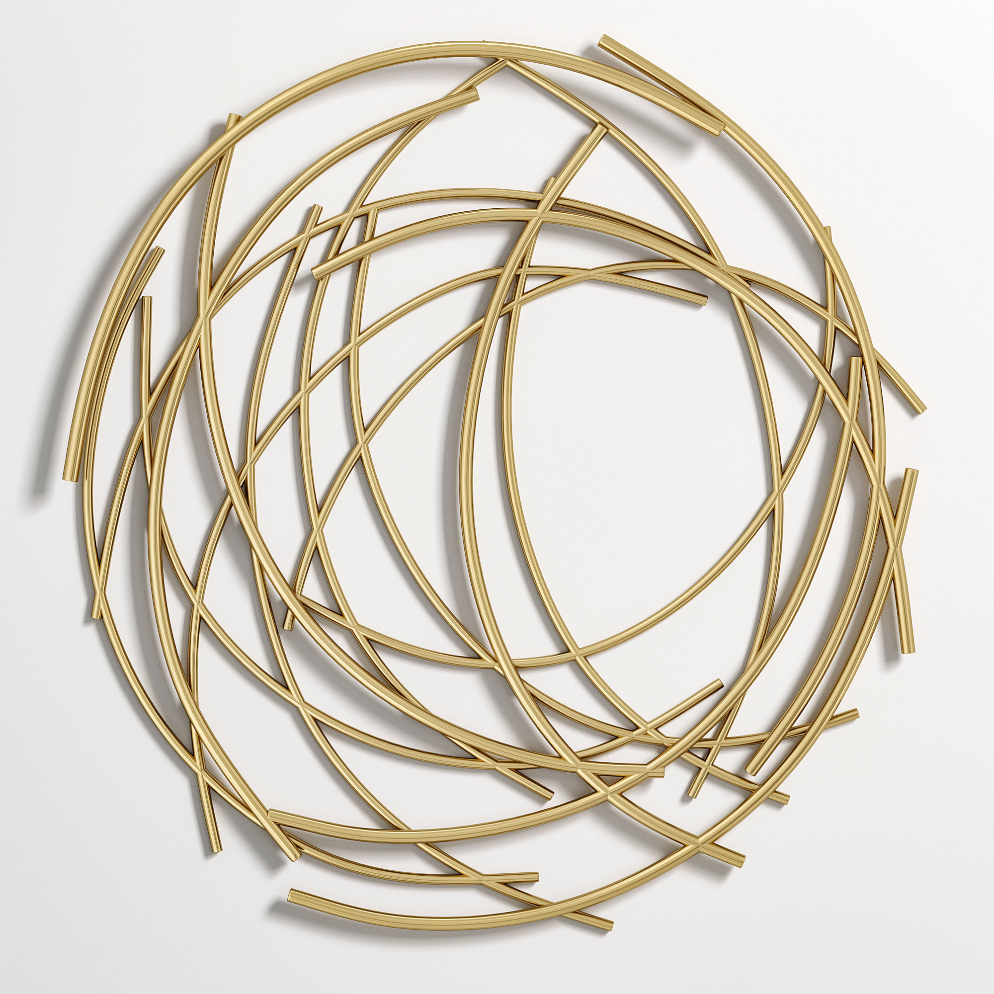 Mercury row abstract wall decor 3D model_1