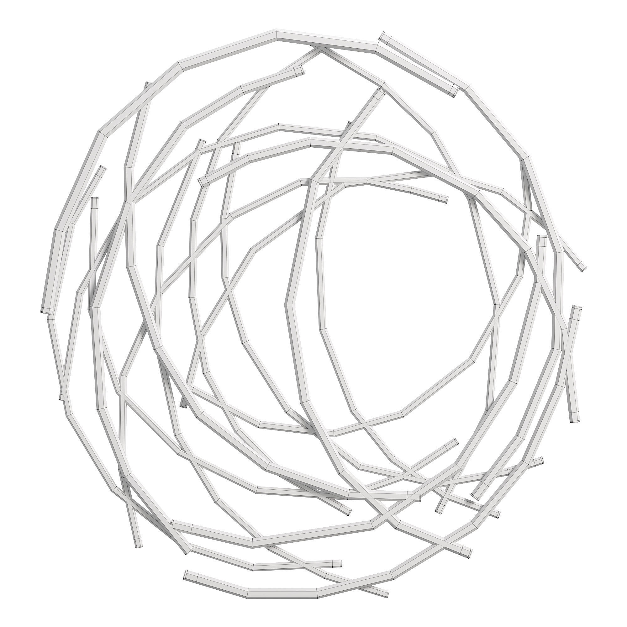 Mercury row abstract wall decor 3D model_3