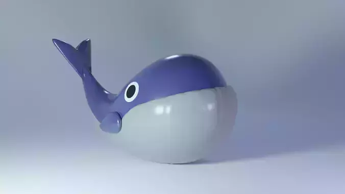 Little Whale Free low-poly 3D model