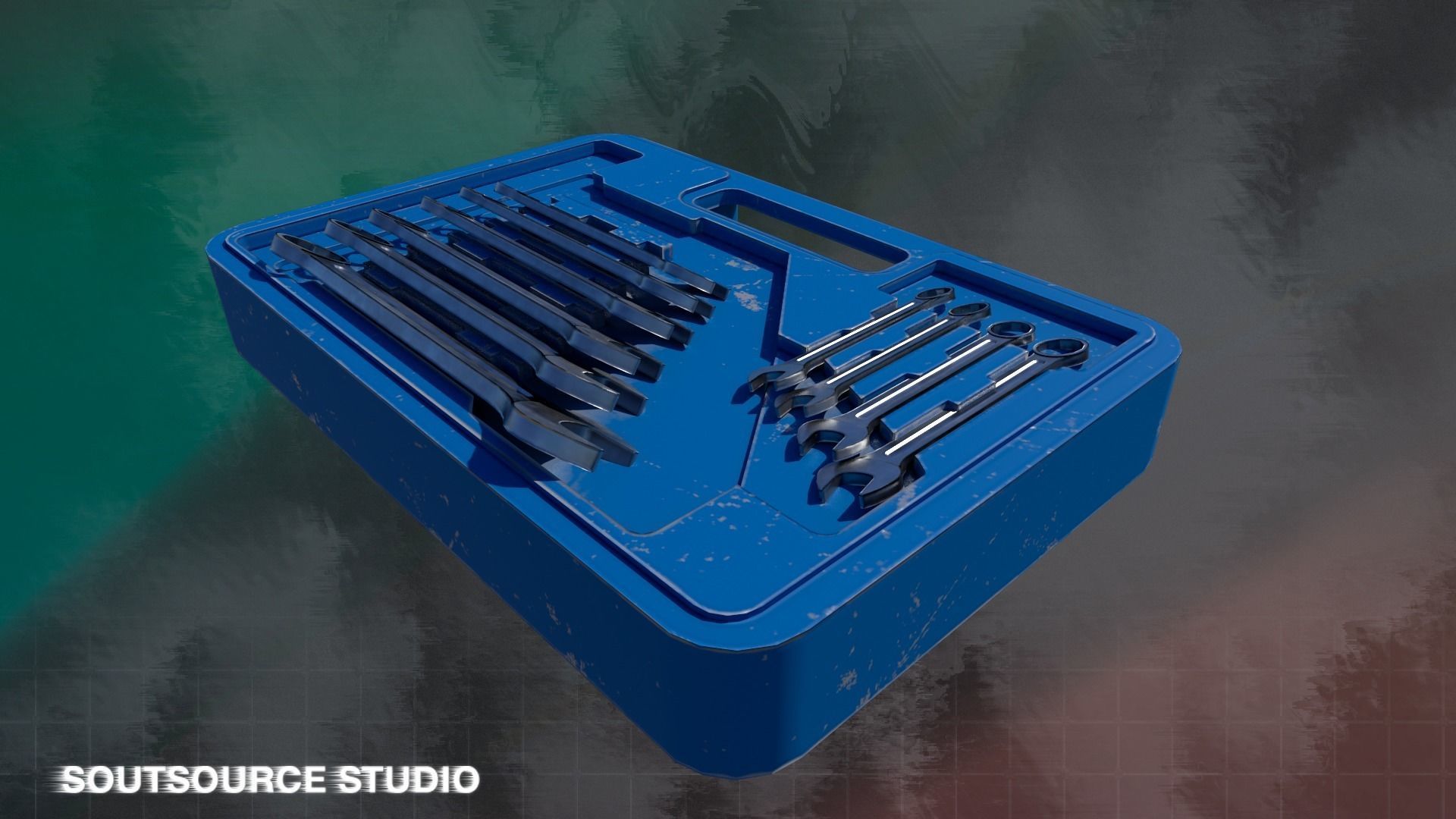 Tool-Instrumental Box LowPoly GameReady by Soutsource Studio Low-poly 3D model_9