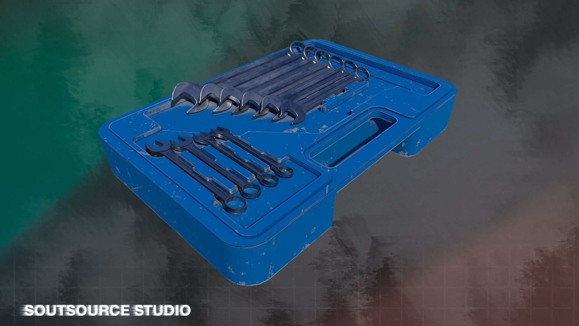 Tool-Instrumental Box LowPoly GameReady by Soutsource Studio Low-poly 3D model_3