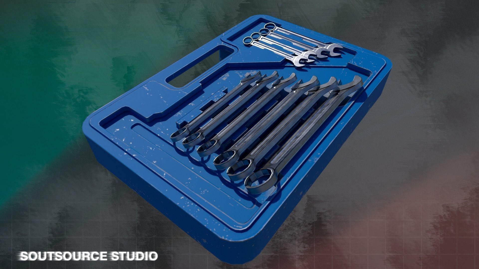 Tool-Instrumental Box LowPoly GameReady by Soutsource Studio Low-poly 3D model_11