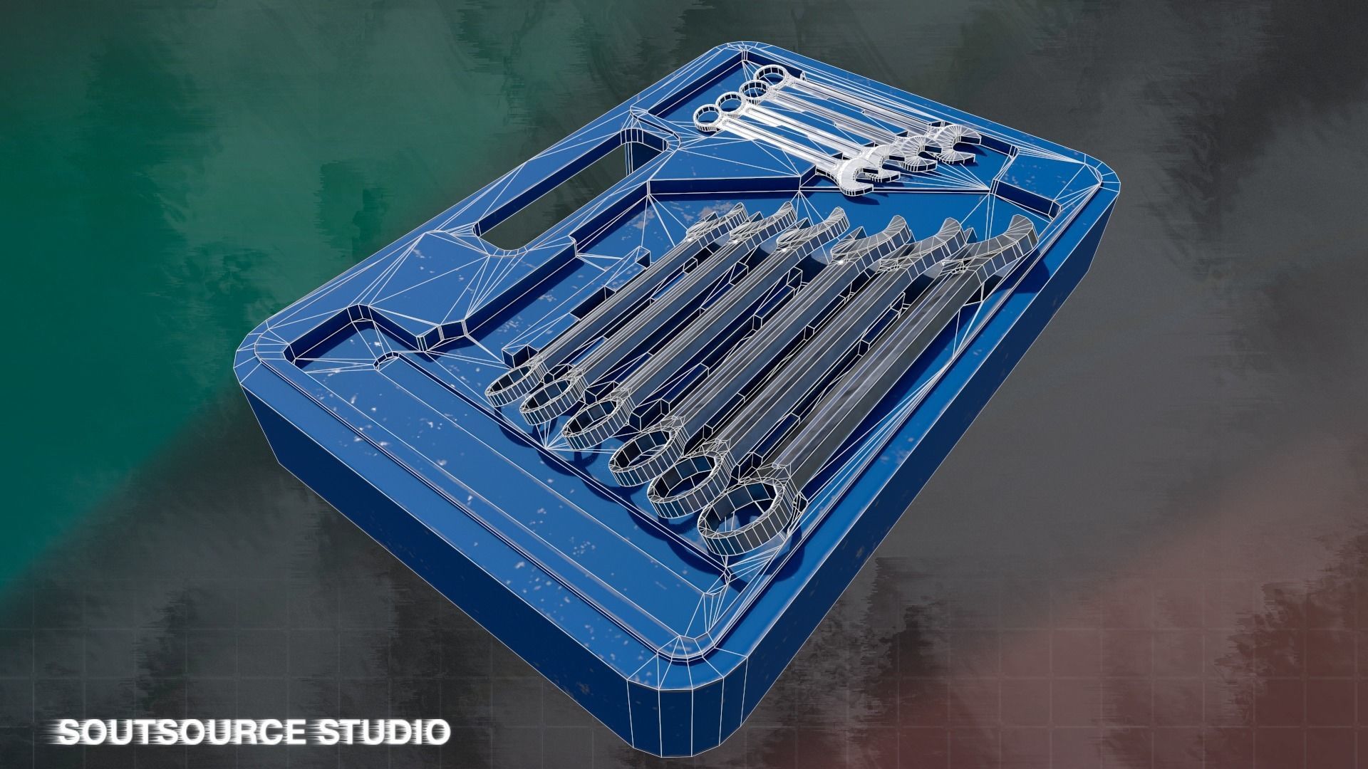 Tool-Instrumental Box LowPoly GameReady by Soutsource Studio Low-poly 3D model_12