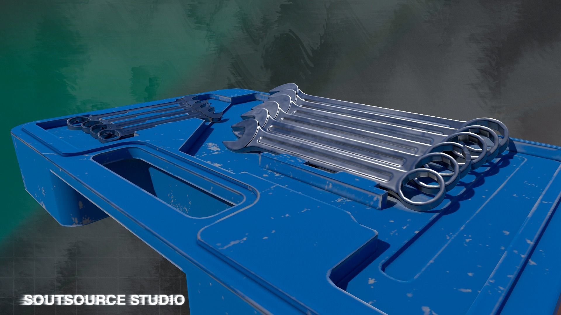 Tool-Instrumental Box LowPoly GameReady by Soutsource Studio Low-poly 3D model_5