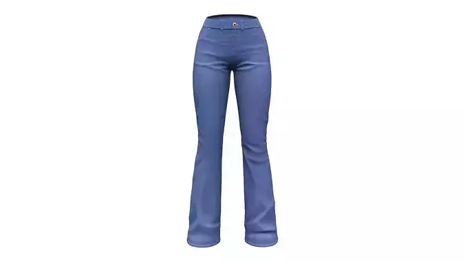 Ladies Wide Legs Trousers Jeans Pants