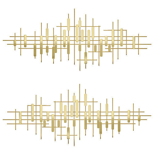 Osmoliving by cosmopolitan gold metal contemporary wall decor 3D model
