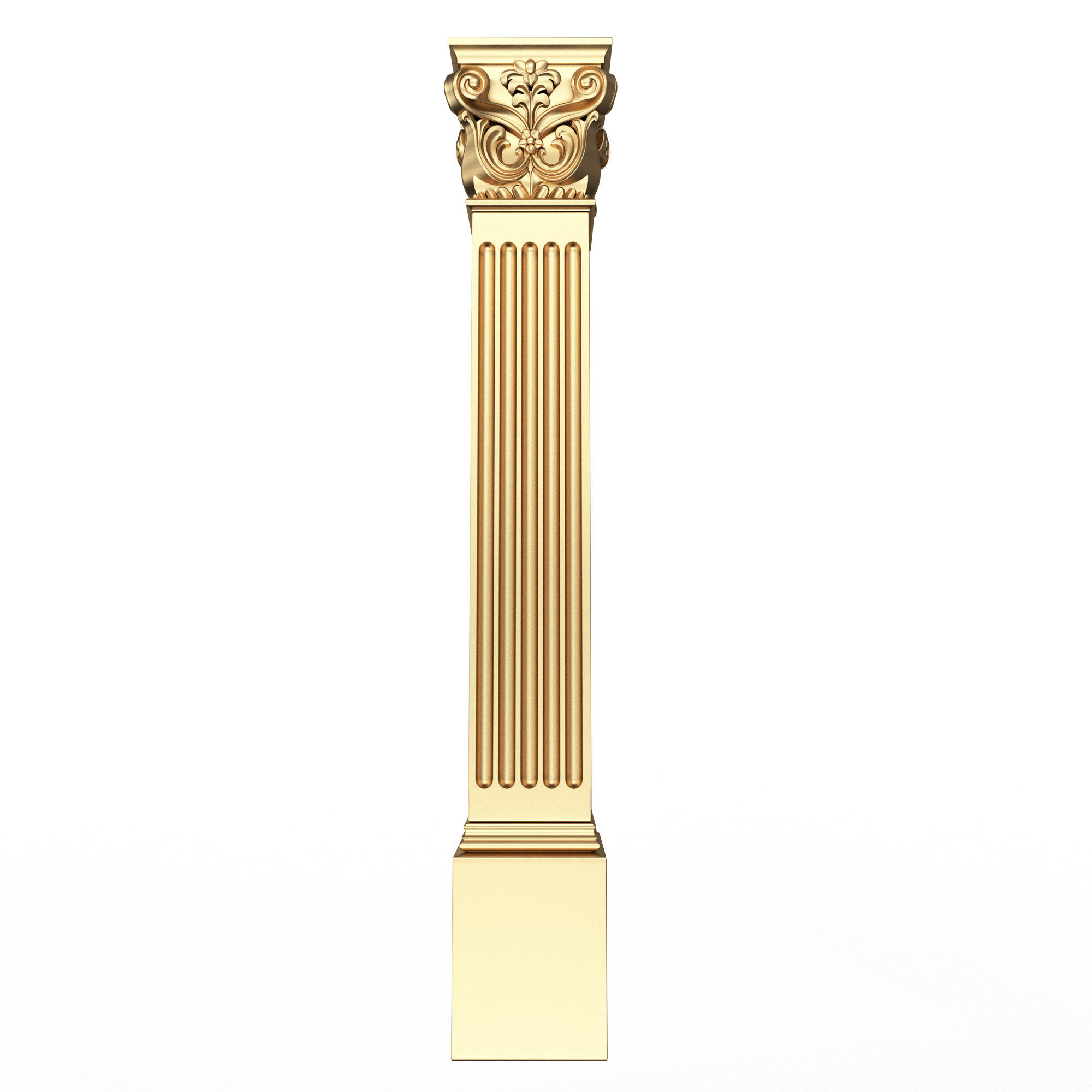 Column Capital 0702 Low-poly 3D model_4