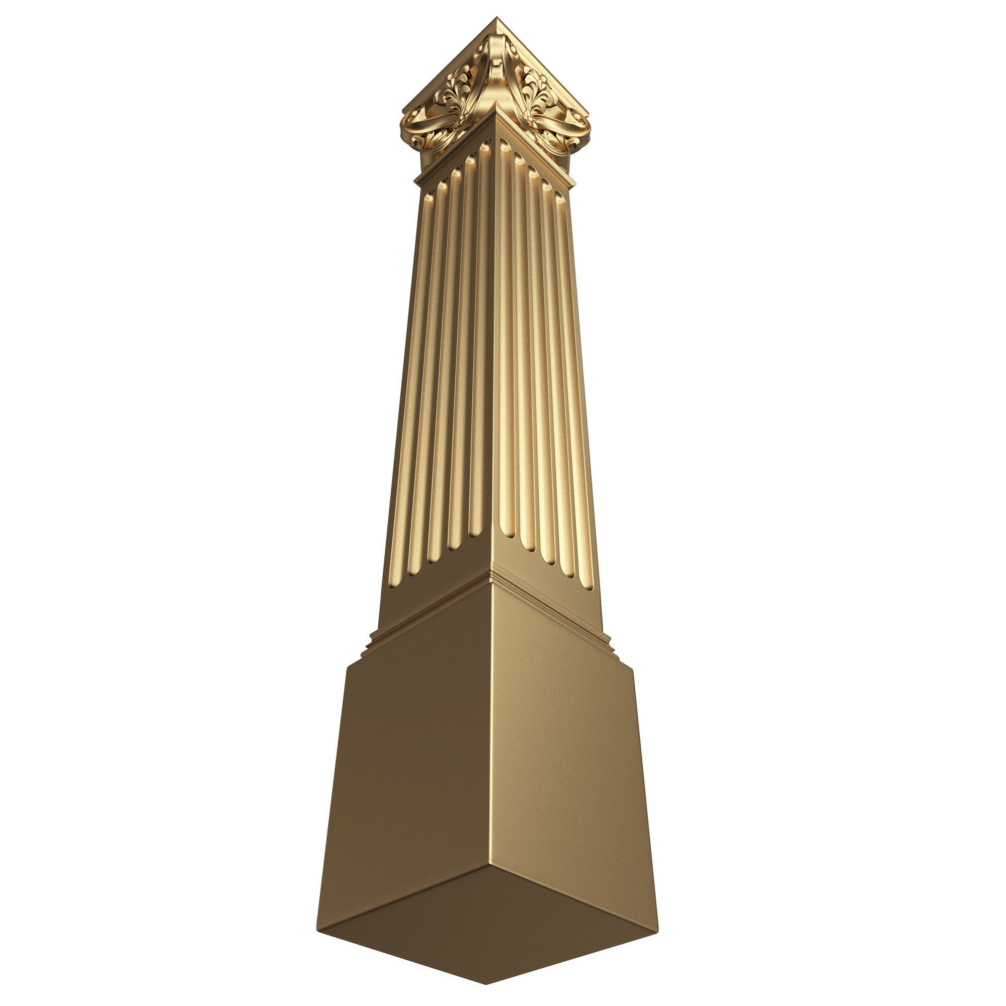 Column Capital 0702 Low-poly 3D model_3