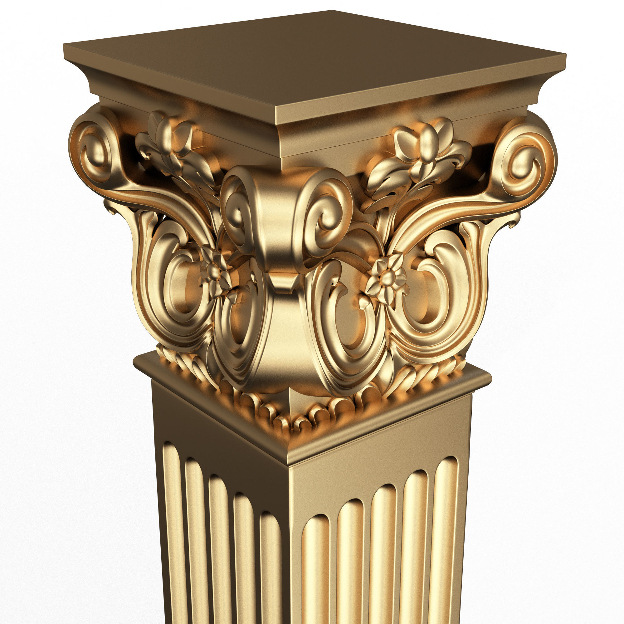 Column Capital 0702 Low-poly 3D model_1