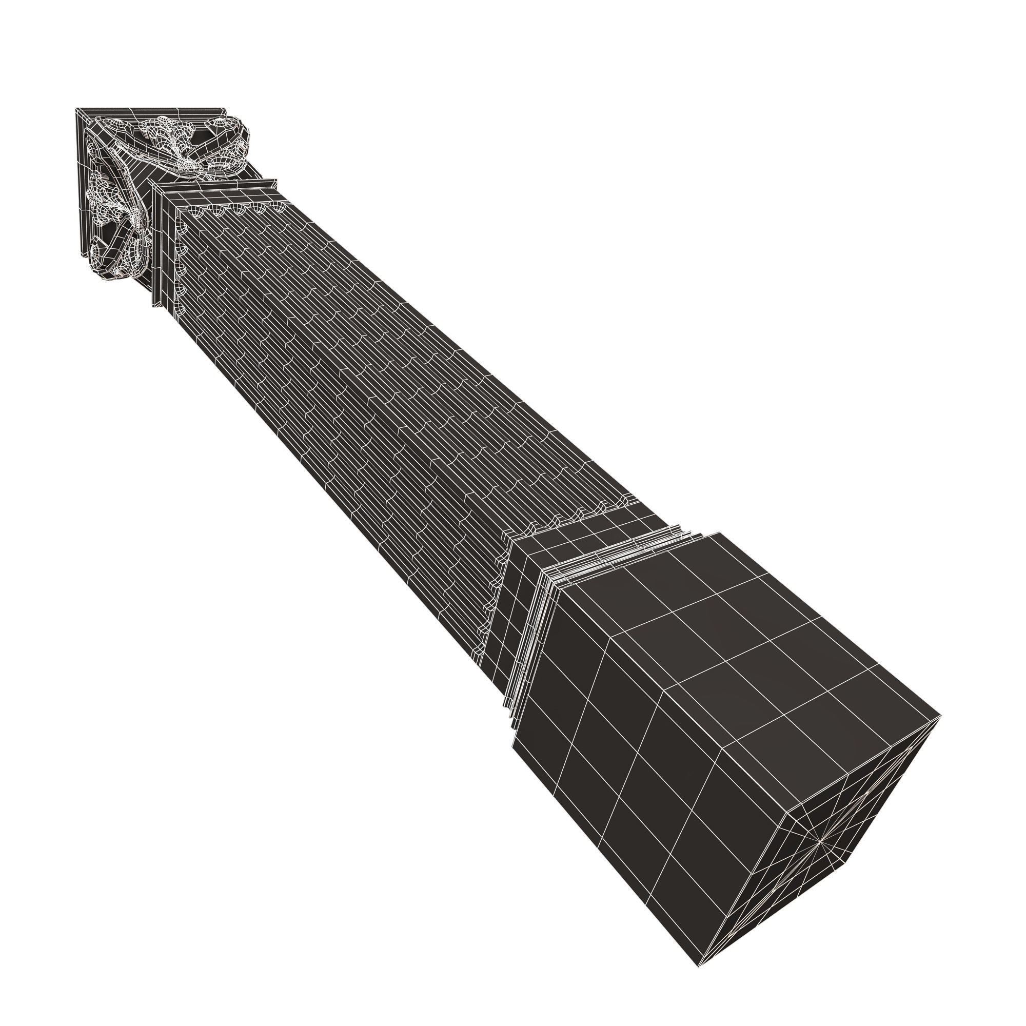 Column Capital 0702 Low-poly 3D model_17