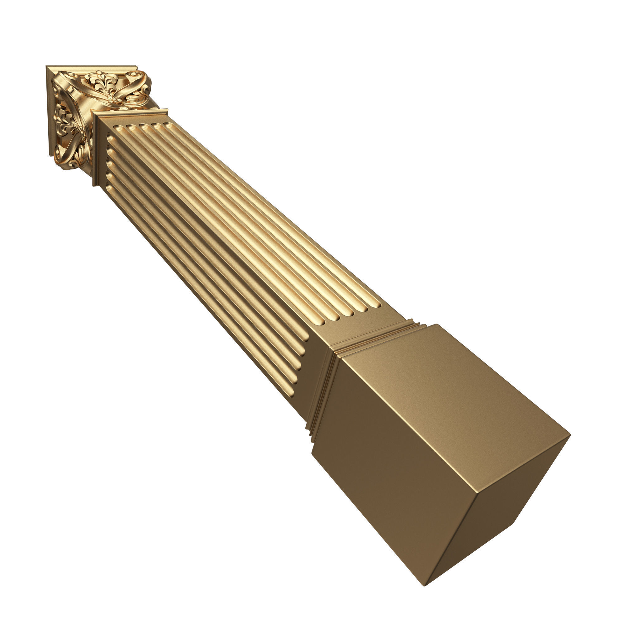 Column Capital 0702 Low-poly 3D model_5
